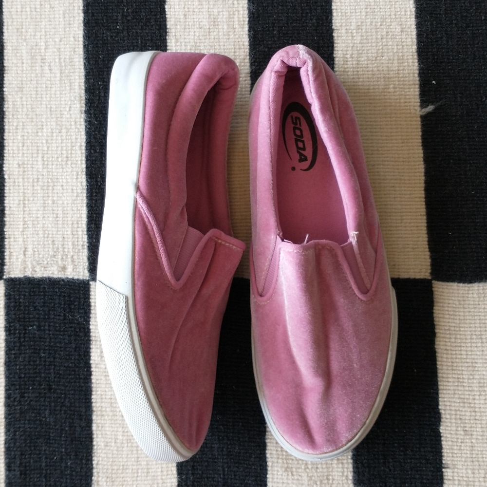 Velvet Slip ons - Picture 2 of 3